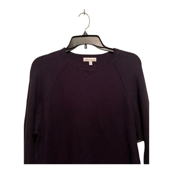 𝅺PETER MILLAR CROWN MEN'S COTTON MERINO CREW SWEATER in navy blue - Picture 6 of 11